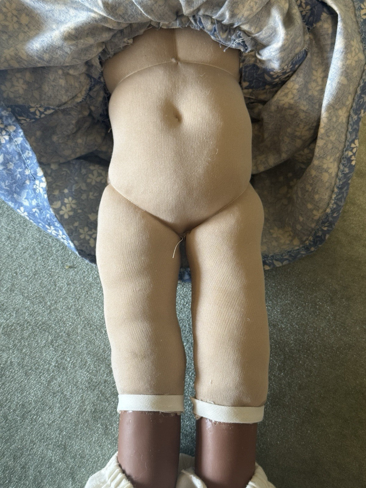 OOAK Artist Handmade Clay Stockinette 15” Doll “Eliza” with Topsy Turvy Doll Box