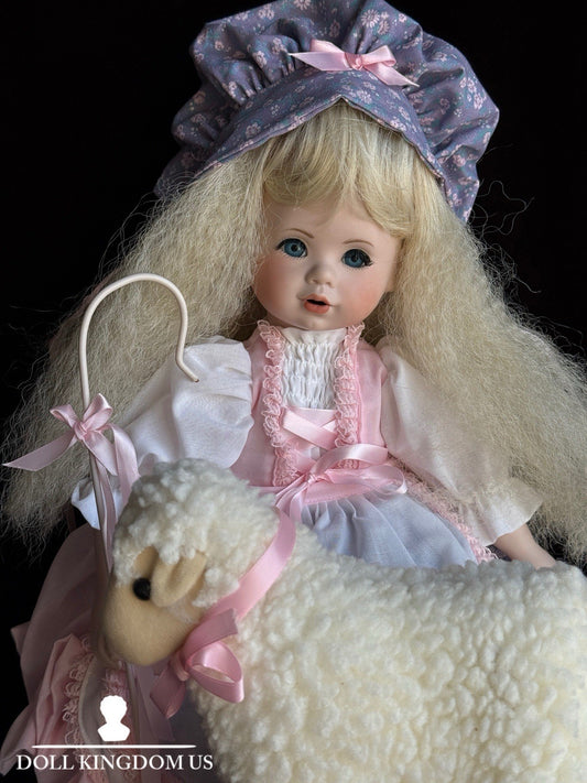 All Porcelain 18.5" Handmade Reproduction of Elke Hutchens Little Bo Peep Doll