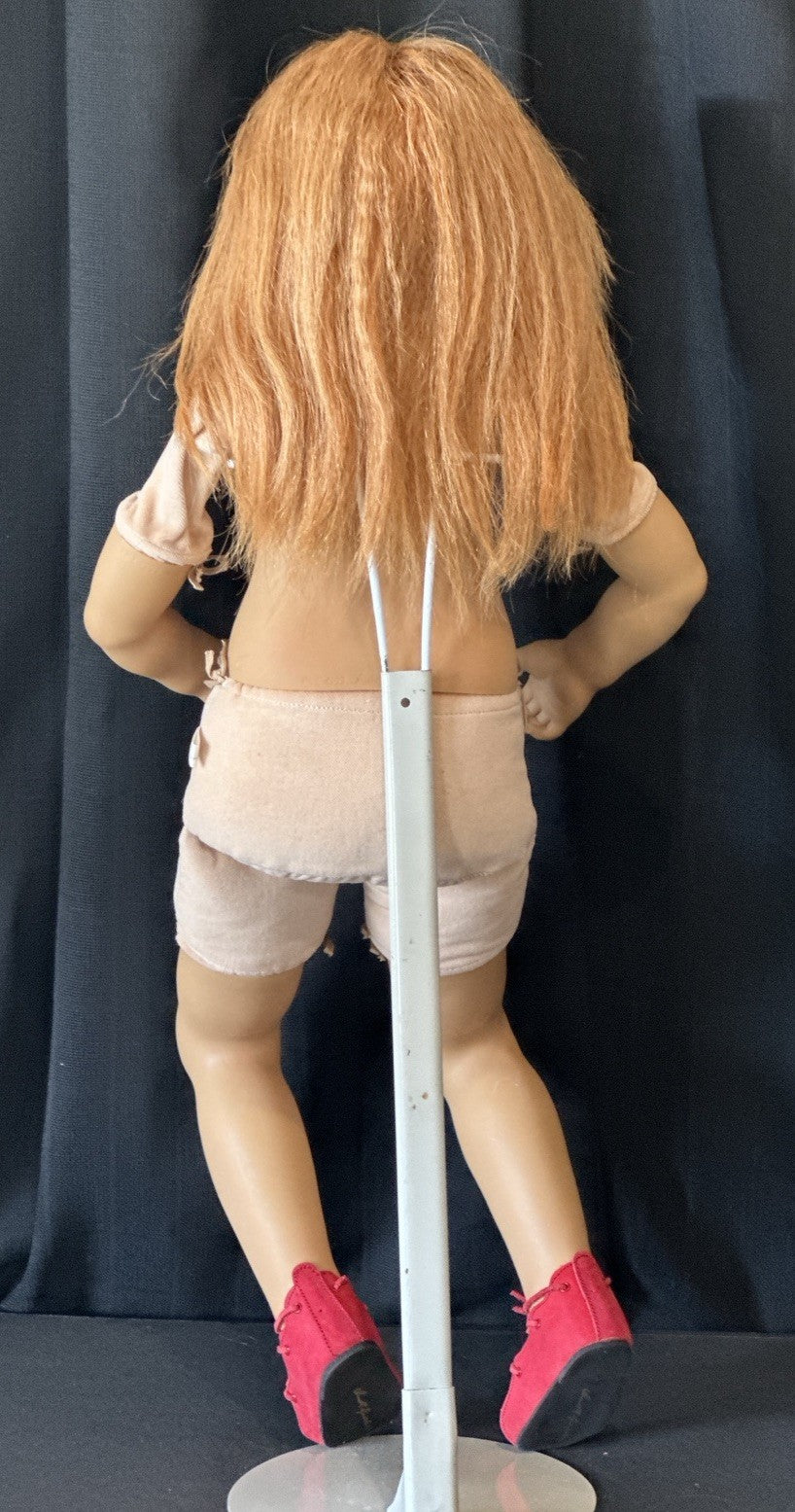 Collectible German Annette Himstedt Vinyl 35.5” Doll “Mirte” COA/mini Mirte Doll