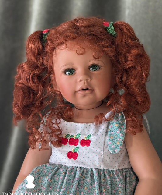Porcelain 28” Doll “Cutie Fruities-Apple” by Monika Levenig LE 250 Tag/COA