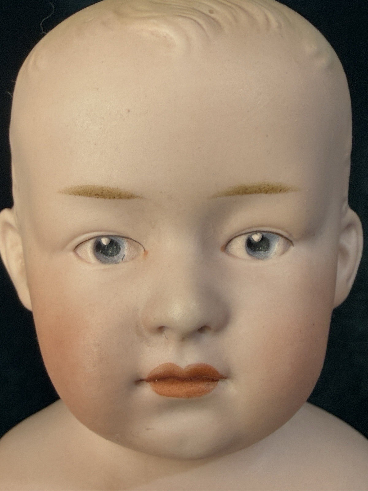 Antique German Gebruder Heubach Bisque Head Composition Body Boy 12” Doll