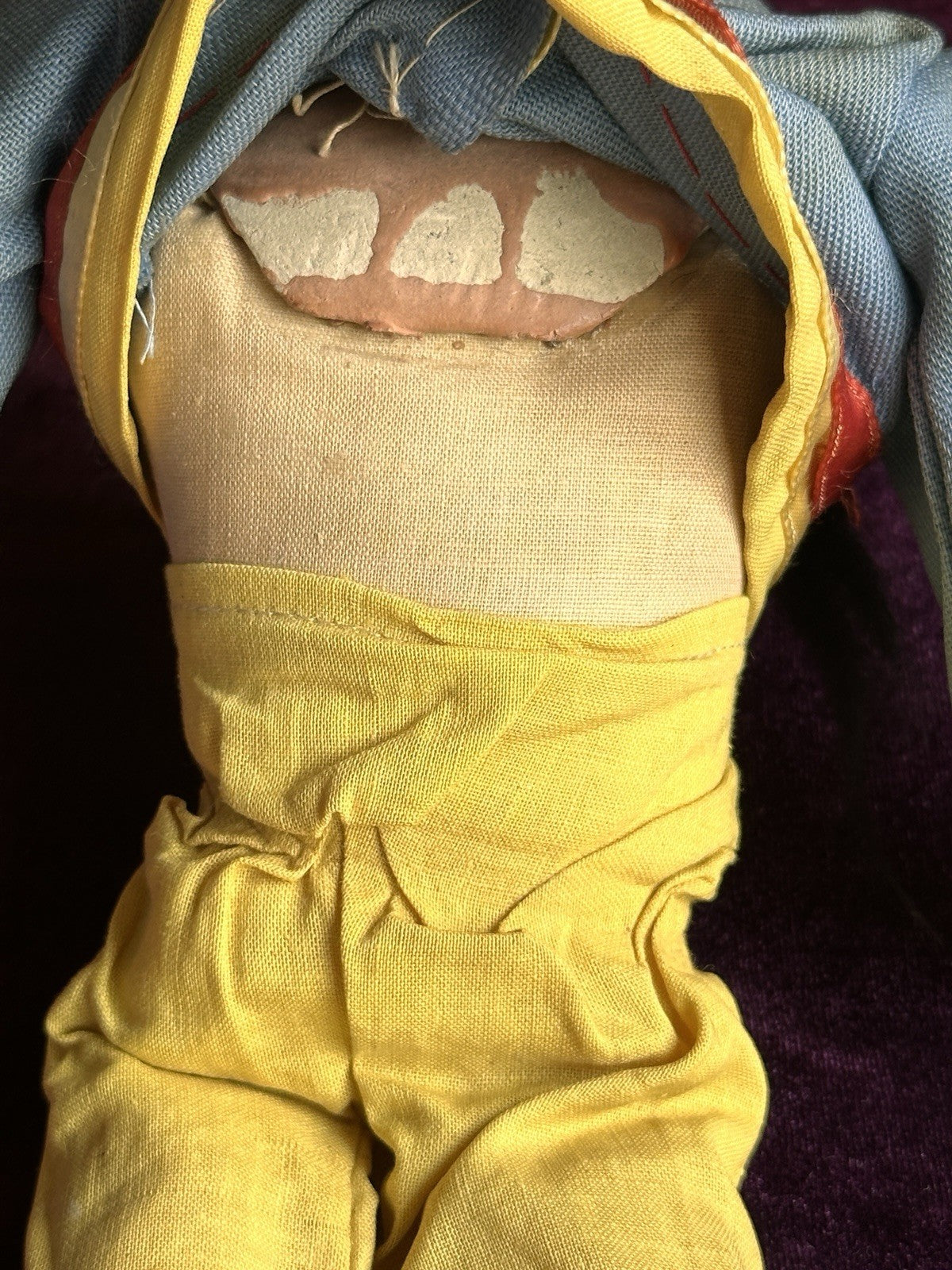 Rare Antique 13” German (?) Papier-Mâché/Composition/Cloth Oriental Asian Doll