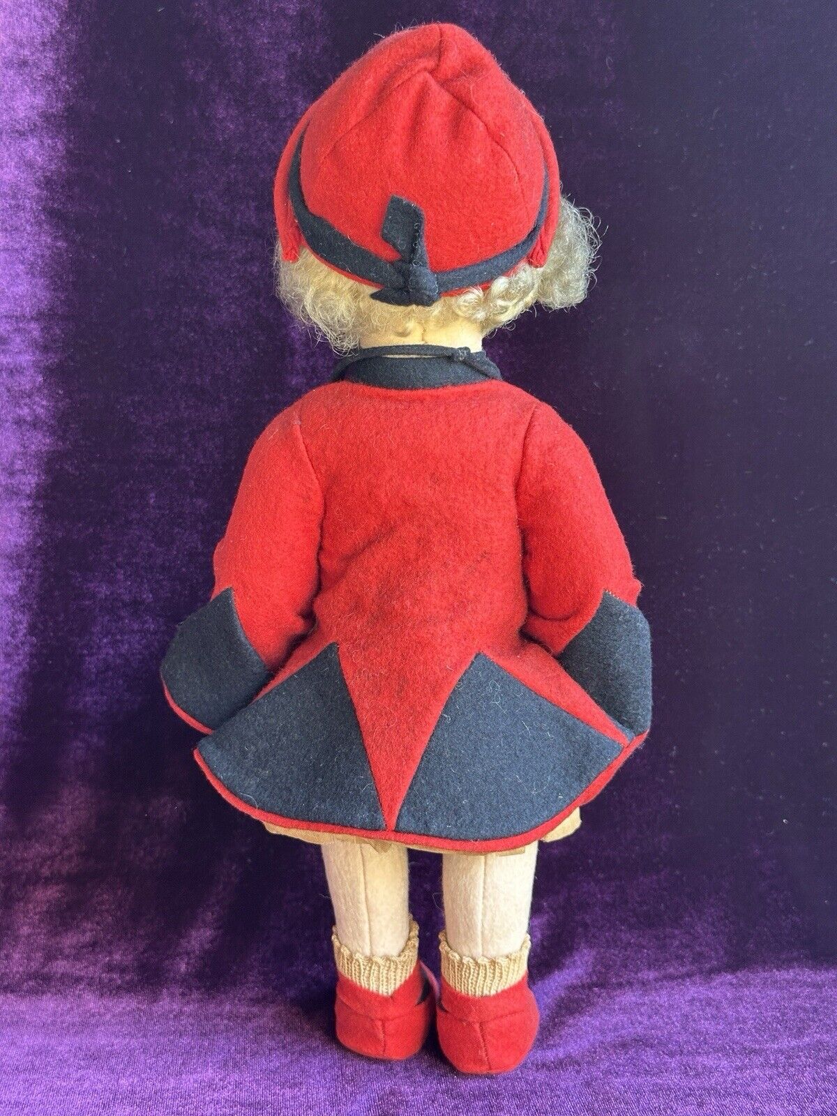 Vintage Italian All Original 12” Lenci 111 Series Felt Cloth Doll