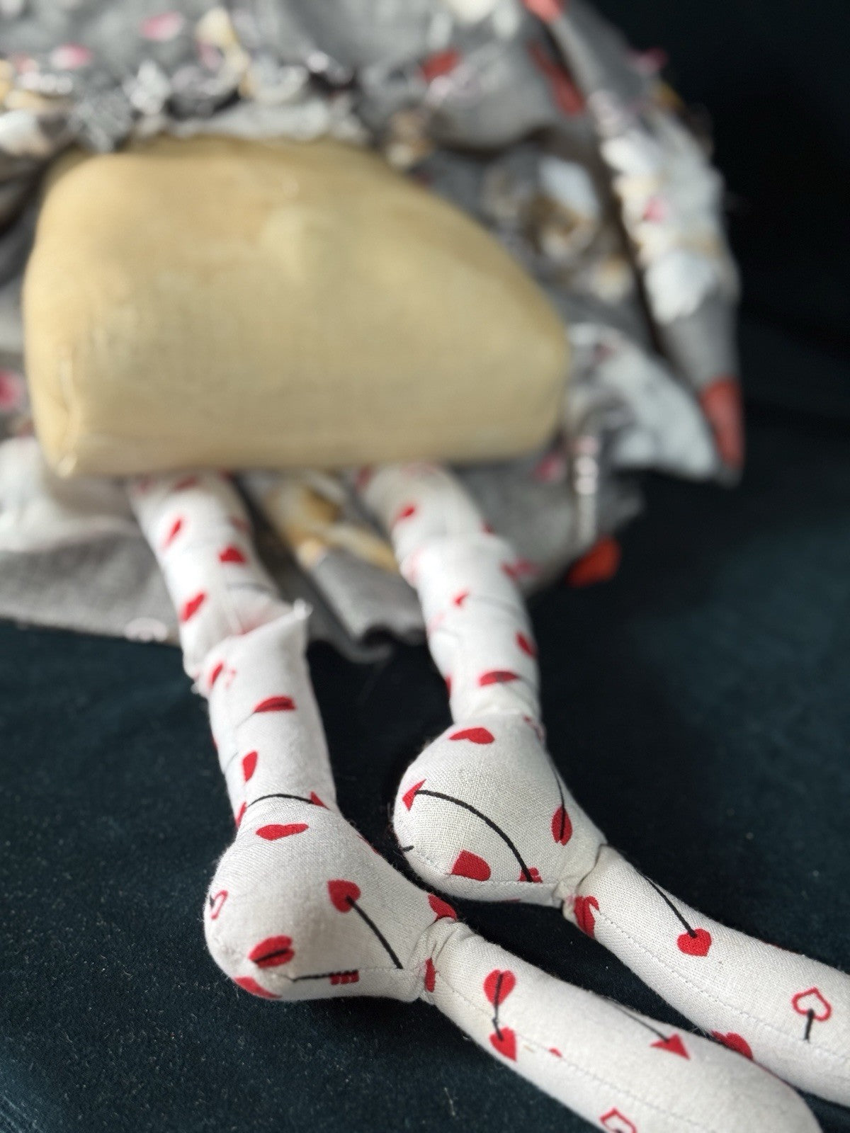 Lot Of 2 OOAK Artist Handmade Whimsical Cloth 22” Doll