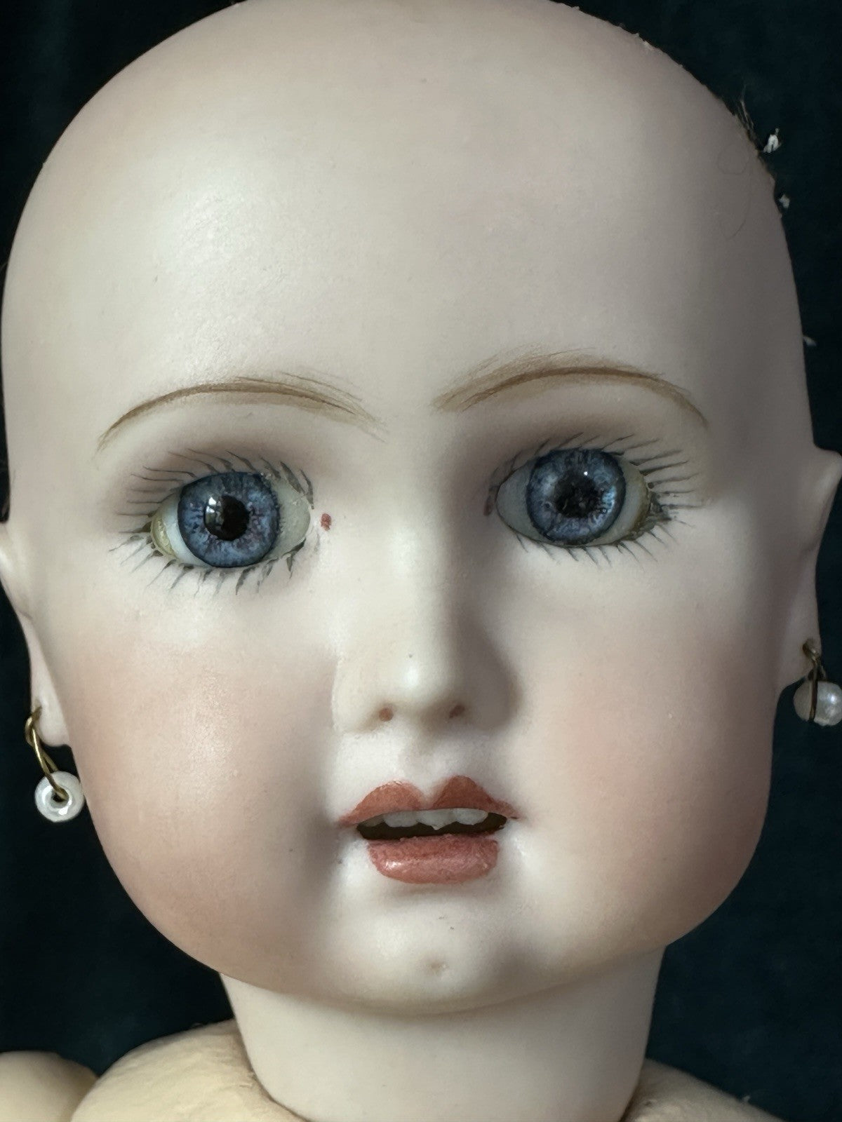 Porcelain/Composition 11” Reproduction of Antique French Bleuette Doll