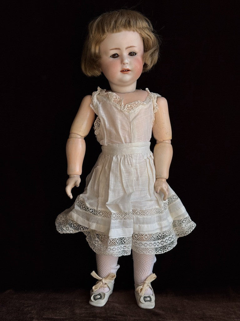 Antique German 16” Gebruder Heubach 10532 Bisque Head Character Doll