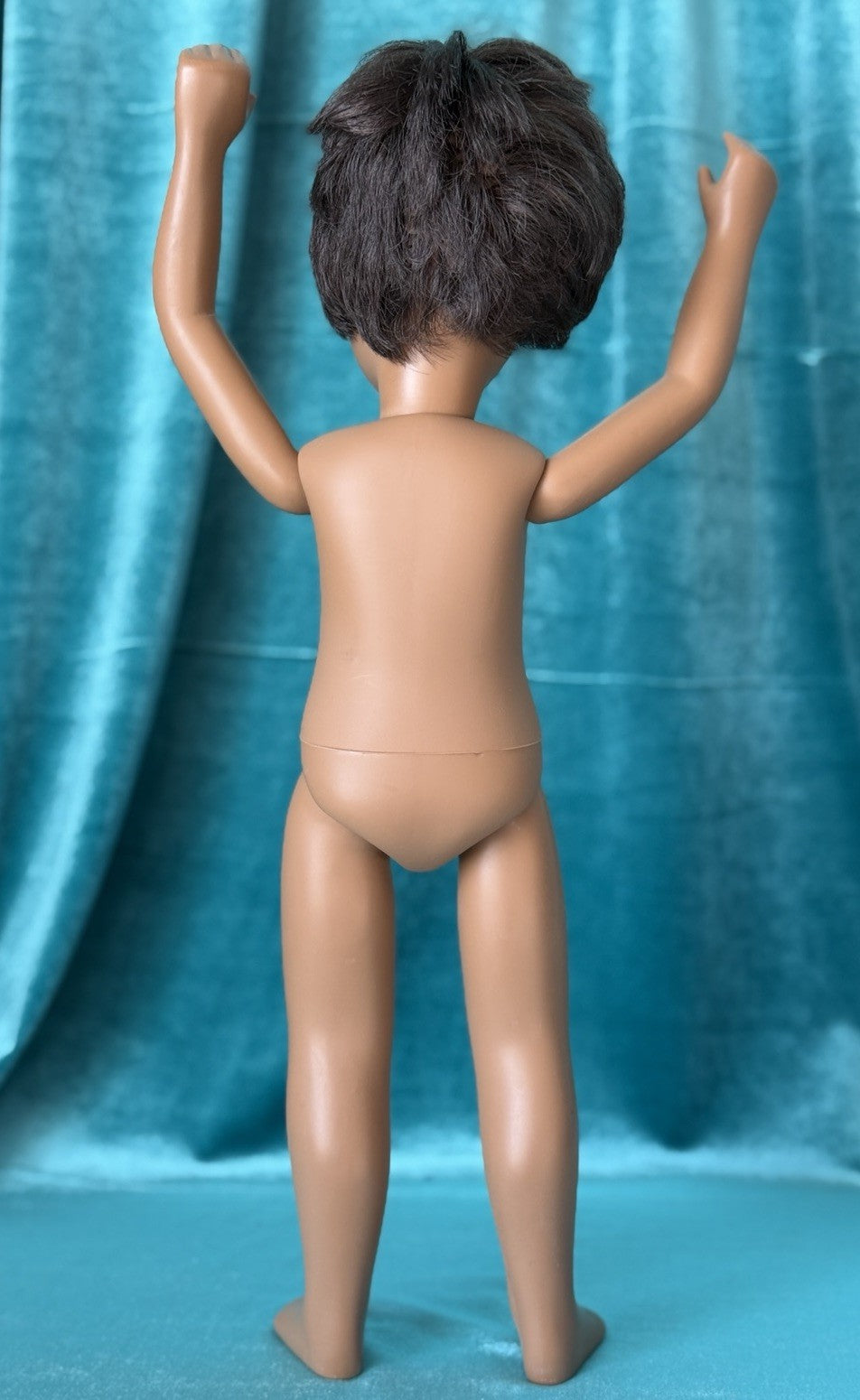 Collectible England Vinyl Brunette Boy Doll; Redressed