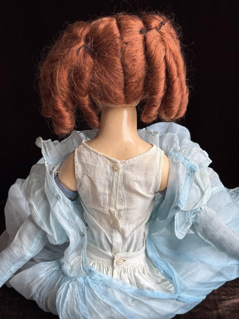 Rare Vintage American 28" Anita Novelty Co Composition Art Deco Boudoir Doll