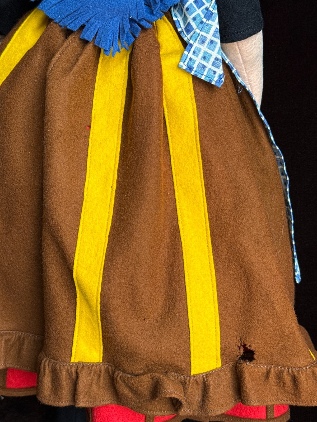 2 Large Vintage English Norah Wellings 25" Felt Cloth Elderly Couple Dolls