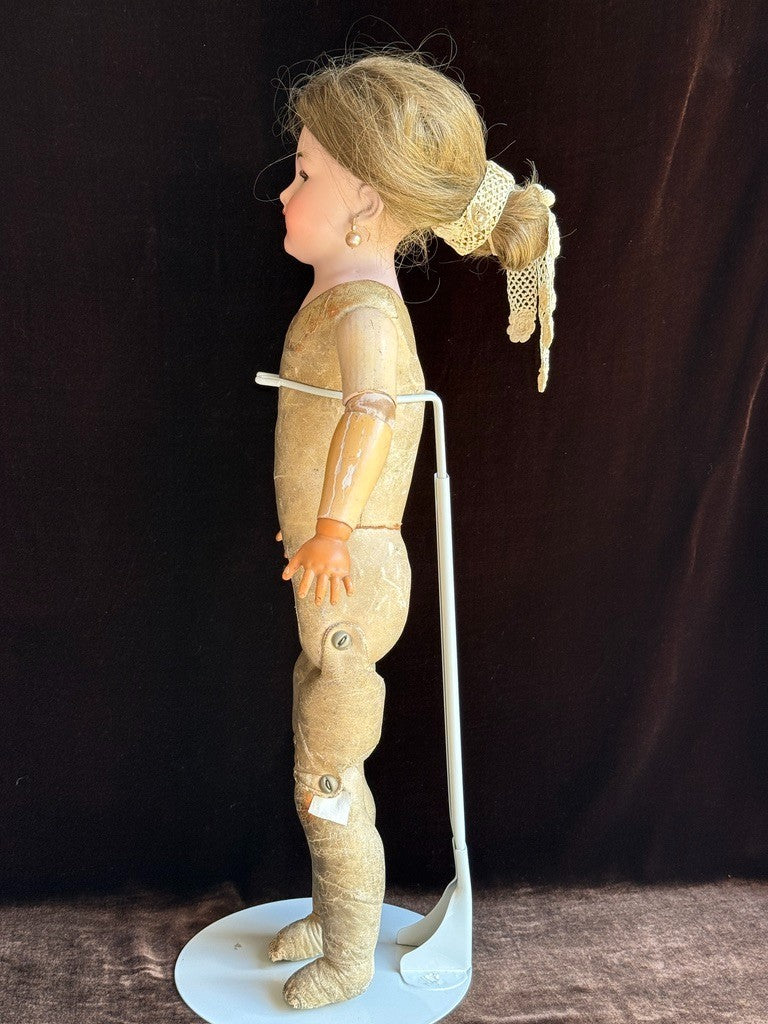 Antique German 22” Simon Halbig 1250 Bisque Shoulder Head Doll