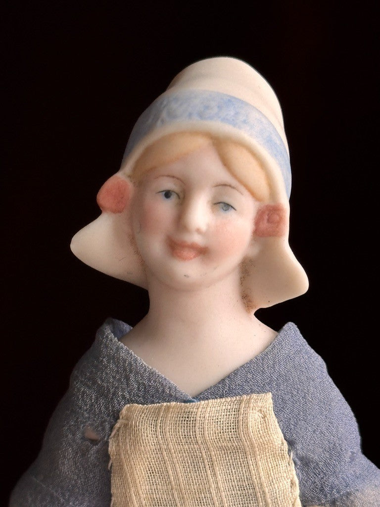 Vintage 5.5” Hertwig (?) Miniature Porcelain Dollhouse Parian Doll