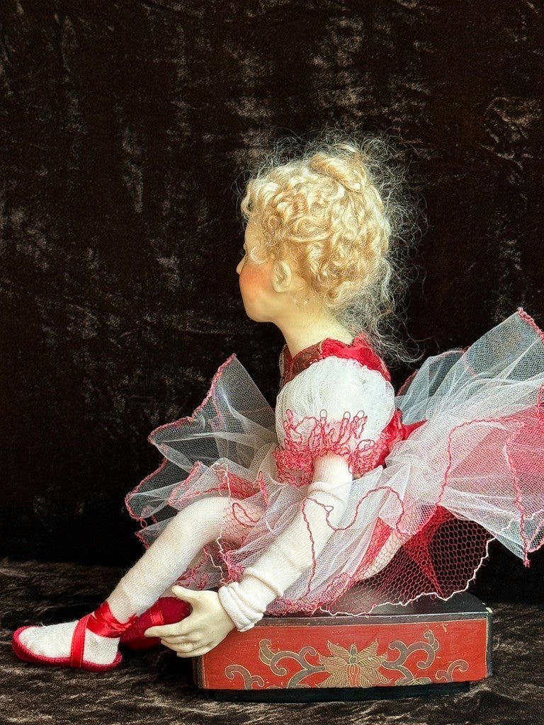 OOAK Collectible Judith & Lucia Friedericy Ballerina Wax Over Porcelain Doll