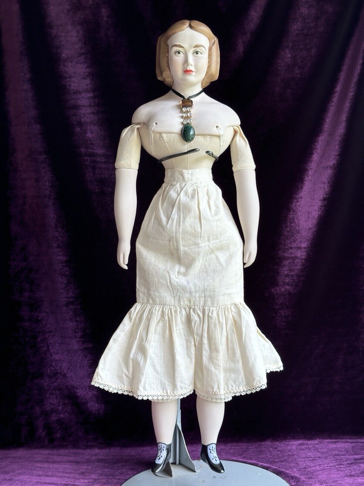 Rare Large 24” Parian Vintage Porcelain Miss Kentucky Doll by Artist Fawn Zeller