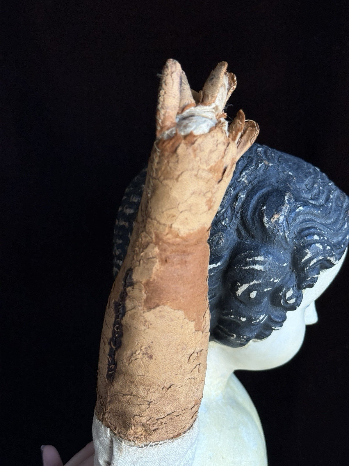 Huge 39” Antique American Greiner Papier Mache Doll
