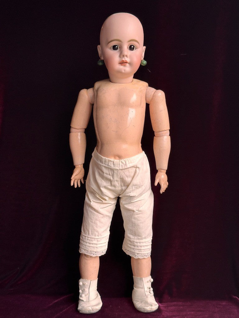 Large Antique German 28” Simon Halbig 949 Bisque Head Open Mouth Doll