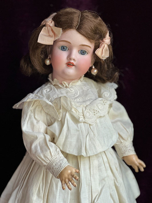 Antique German Kley Hahn Walkure 17.5” Doll Bisque Head Composition Body