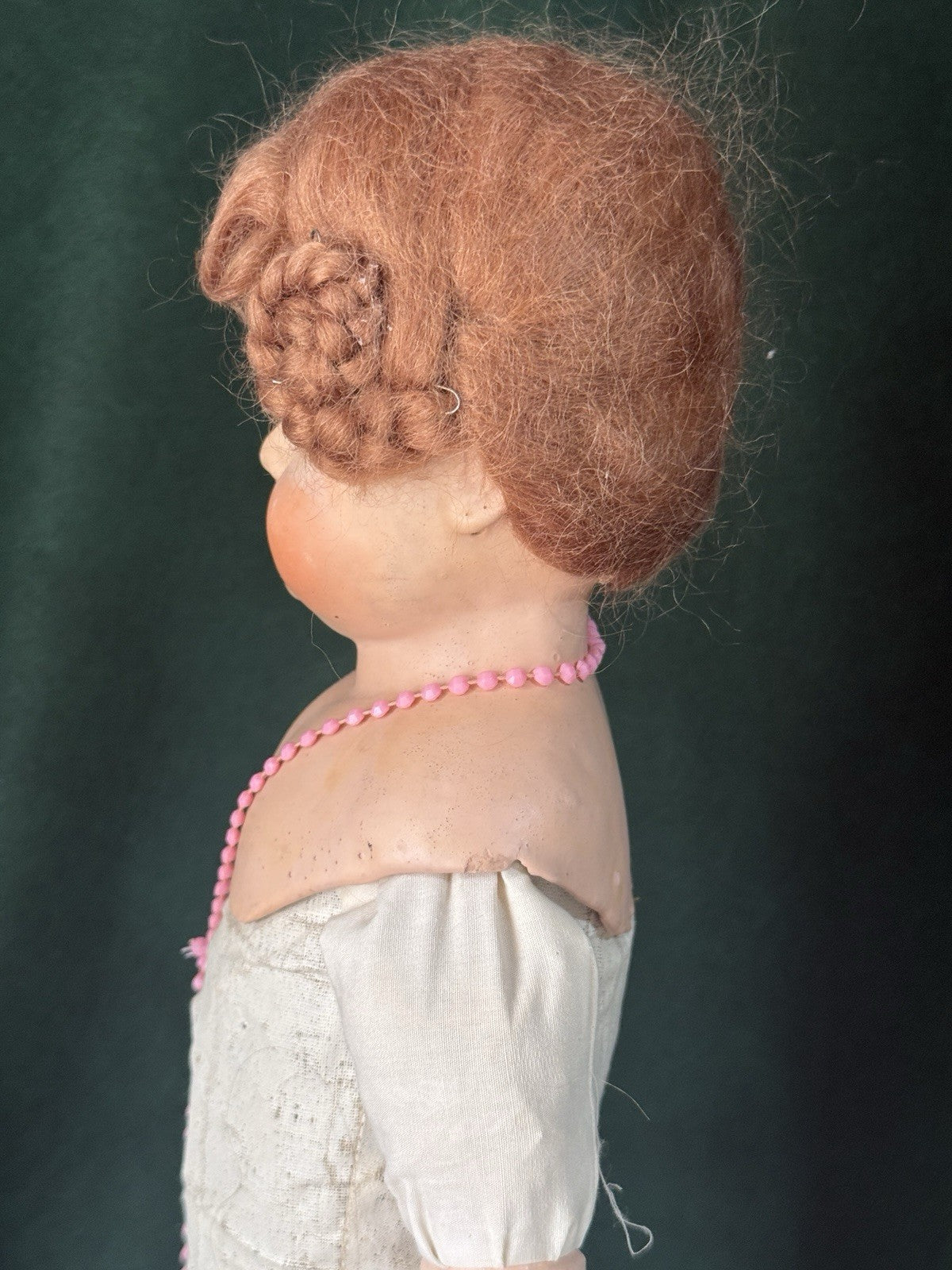 Antique German Paper Mache 24” Doll with Glass Eyes