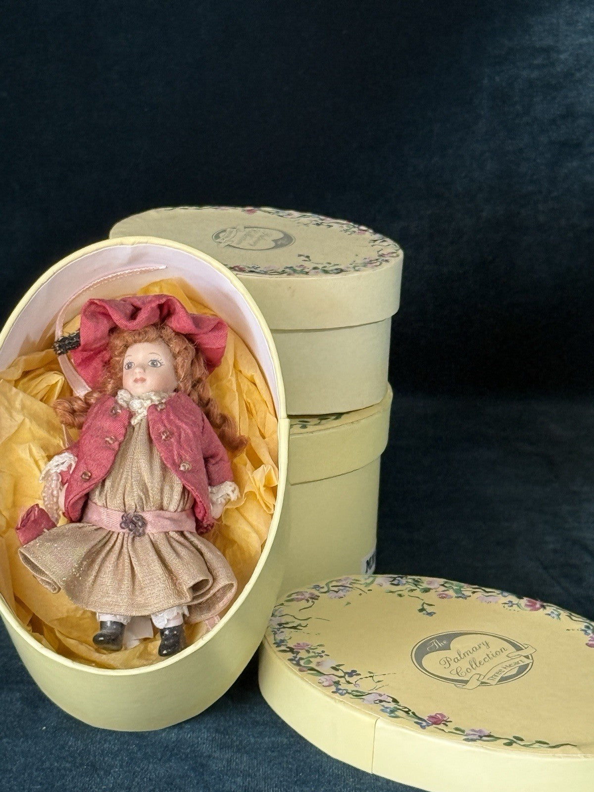 Lot Of 3 Artist Miniature Porcelain Dolls The Palmary Collection Three Heart