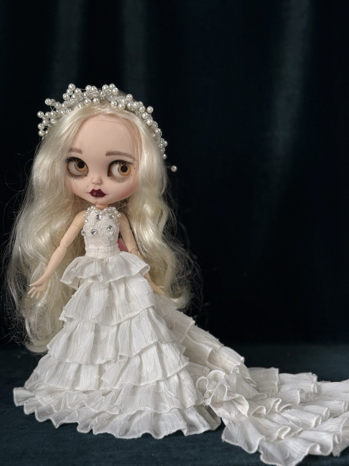 OOAK Custom Blythe 11” Artist BJD Bride Doll