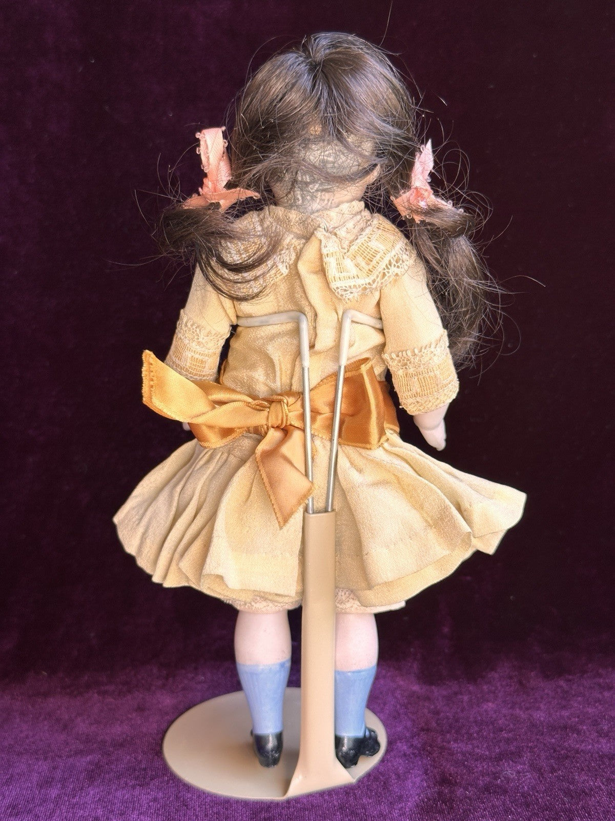 Large 8.5” Antique German Simon Halbig (?) All Bisque Mignonette Doll Knoch Head