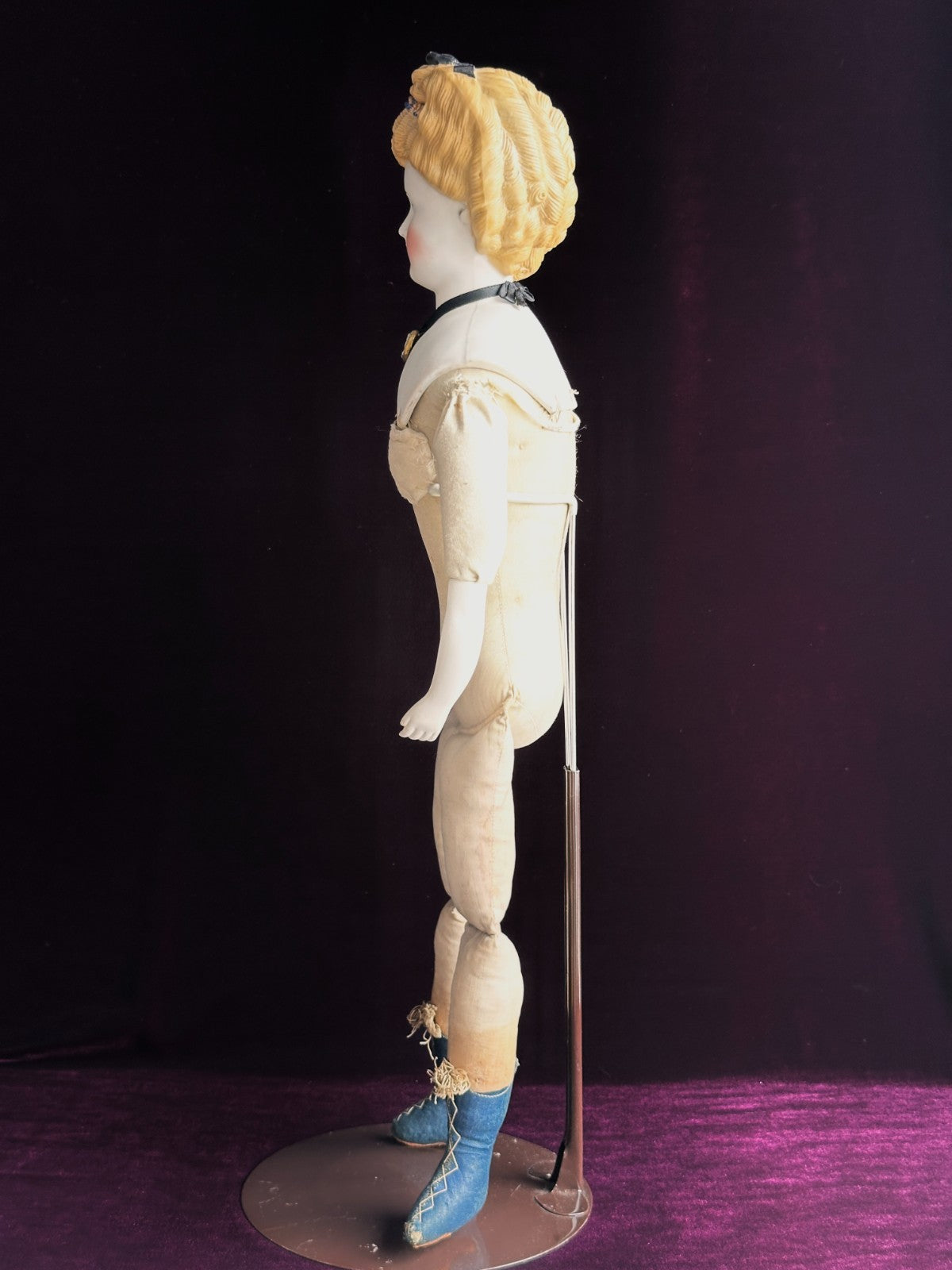 Rare Antique German 21” Bisque Parian China Fashion Doll