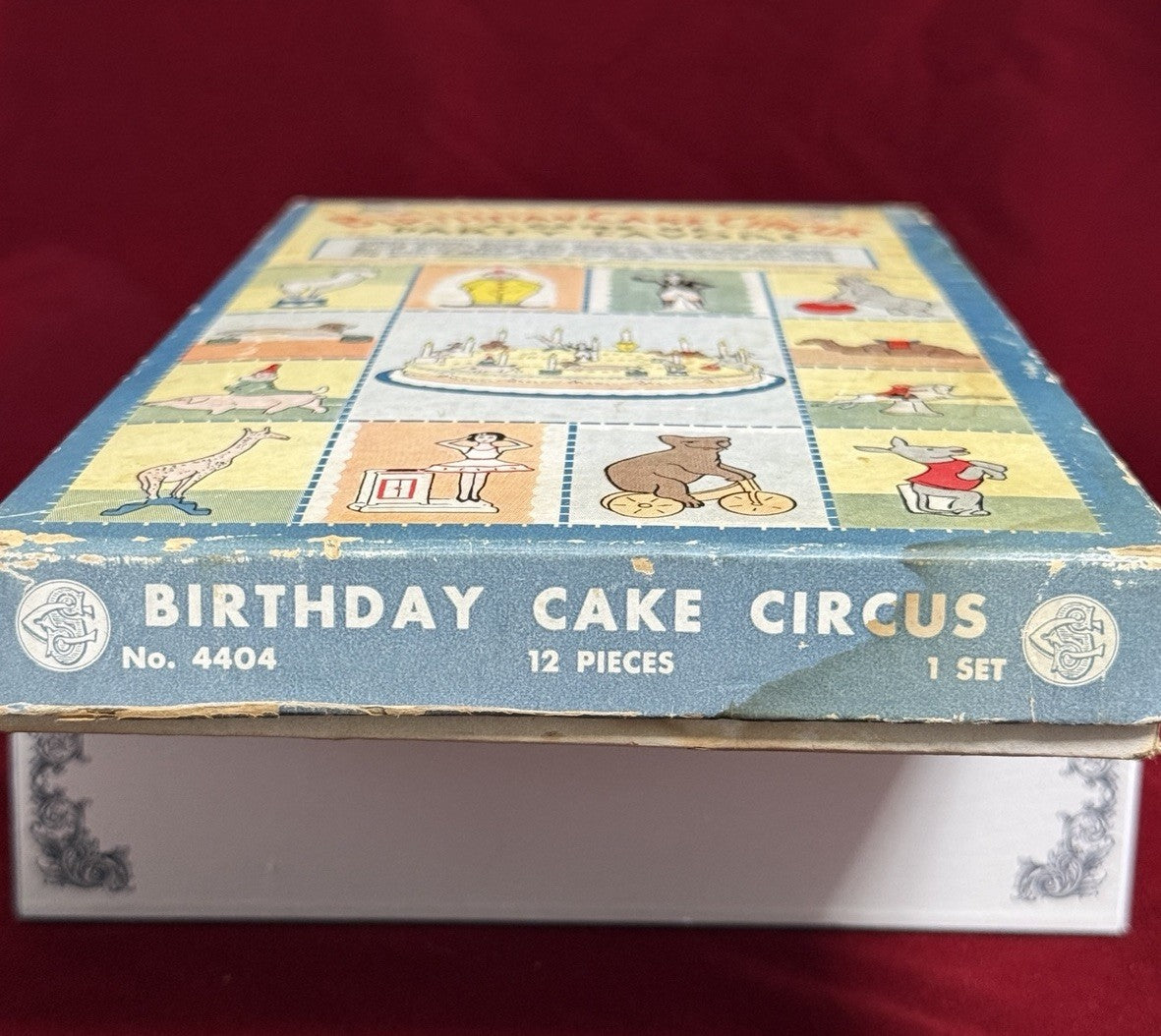Antique 1930’s German/USA Birthday Cake Circus Candle Holders Children’s Game