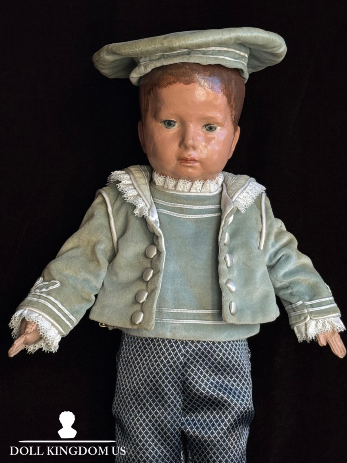 Unidentified German (?) 15.75” Kathe Kruse Style Oilcloth Boy Doll