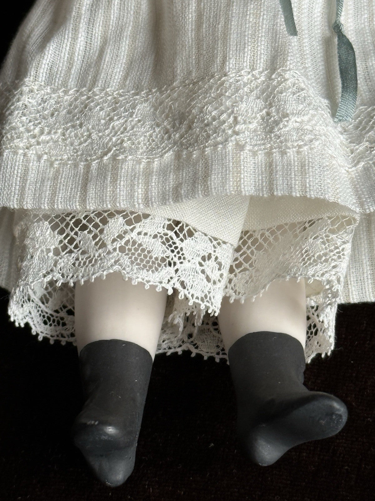 Miniature Cathy Hansen 7” Porcelain Repro of Antique French Mignonette Doll