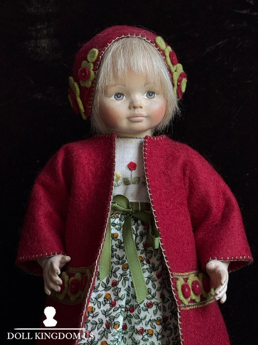 Collectible Erika Catellani 10.5” Carved Wooden Baby Doll Veronica LE 25