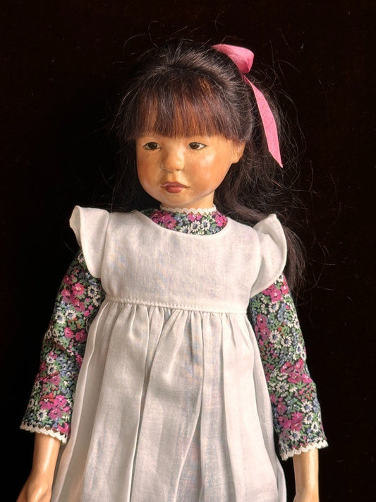 OOAK NIADA Artist Patricia Ryan Brooks 13.5” Wood Hand Carved Doll