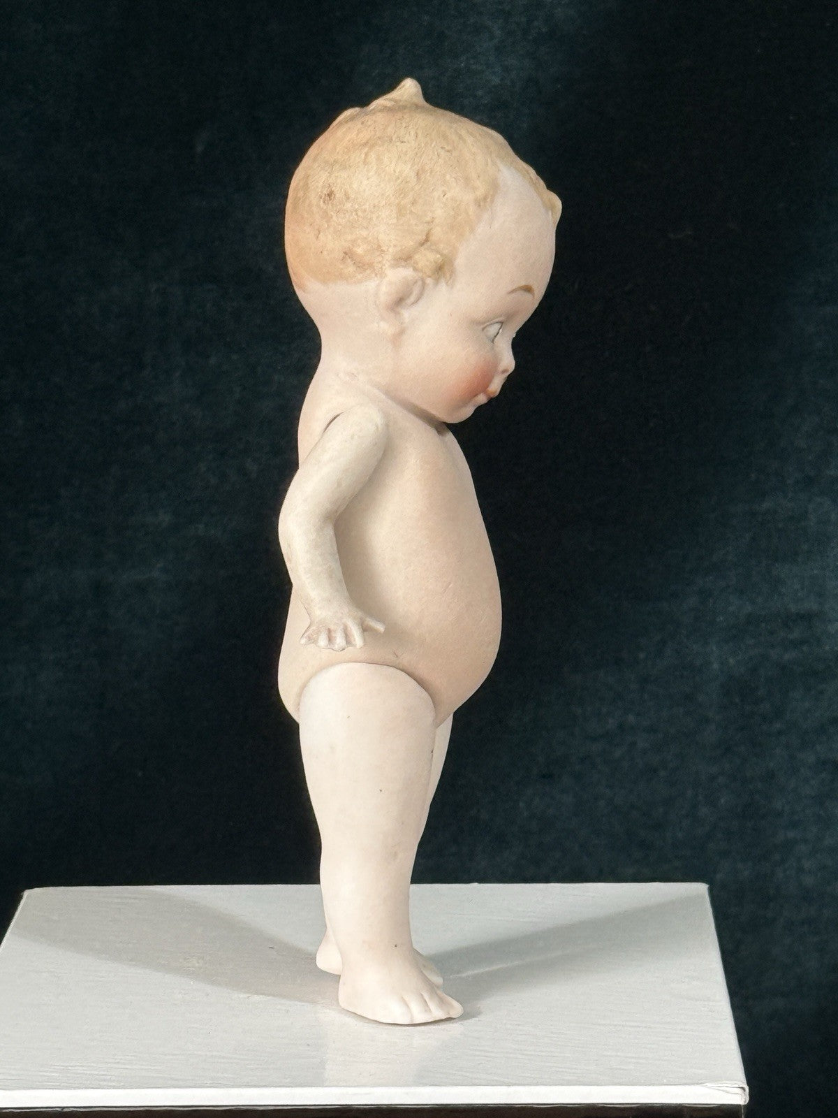 Antique German 5.5” All Bisque "Wide Awake" Character Doll