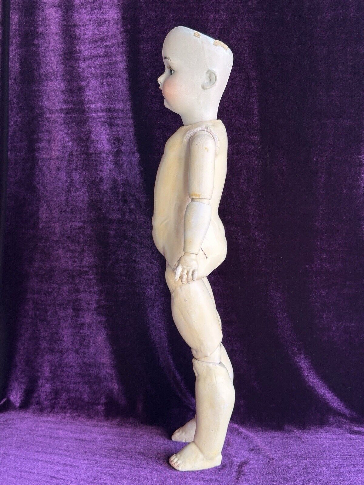 Rare Antique German 24” Theodore Wendt 121 Bisque Head Doll