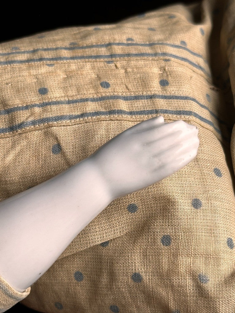 Antique German 19” Flat Top Highbrow China Shoulder Head Doll