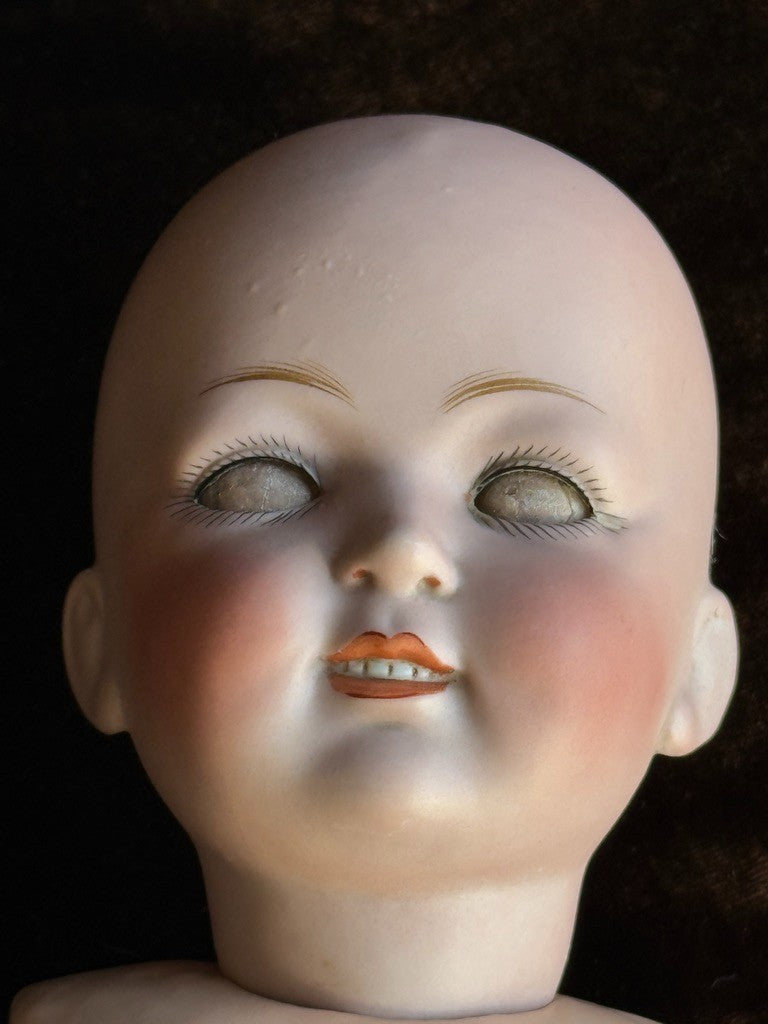 Very Rare Antique German 14.5” Kestner 185 Bisque Head Smiling Girl Doll