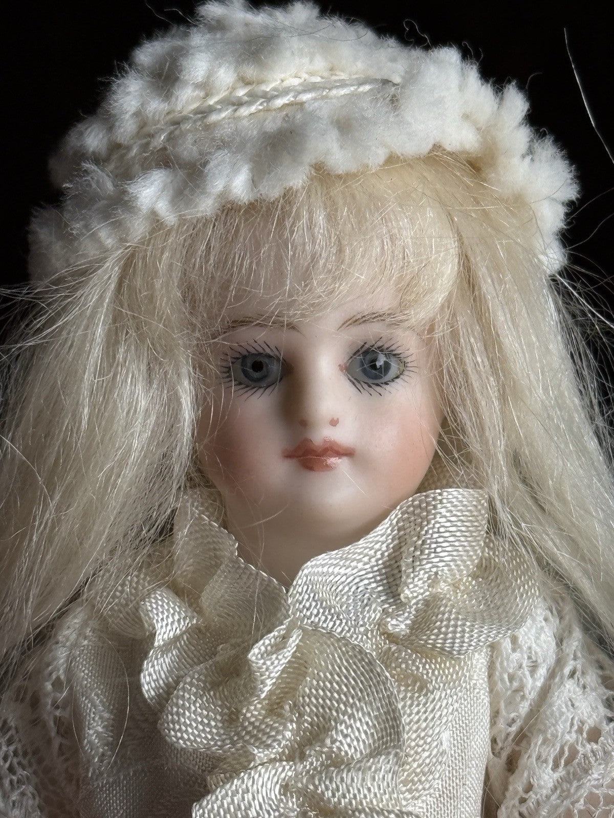 Miniature Darlene Lane 5.75” Porcelain Repro of Antique French Mignonette Doll
