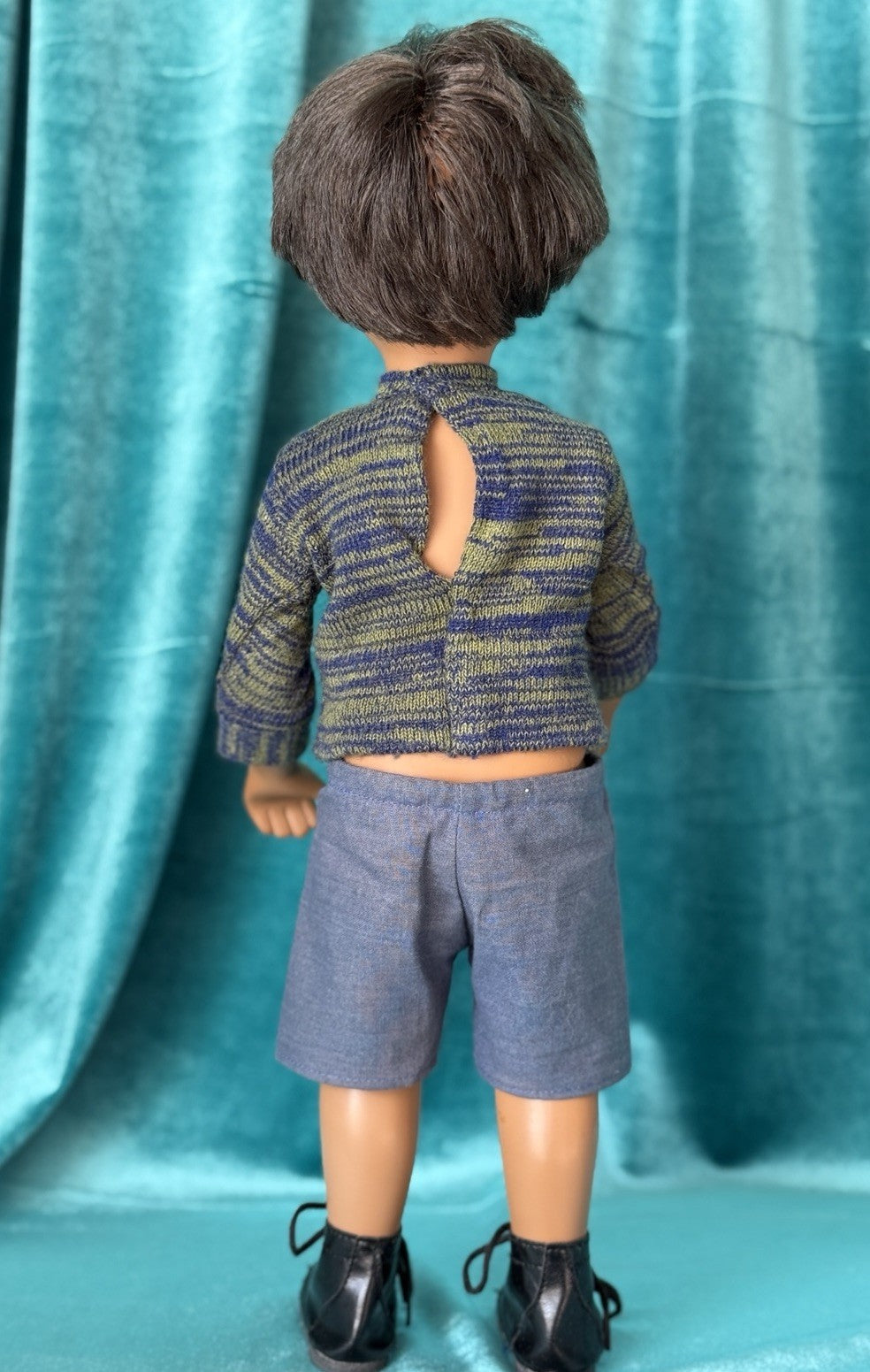 Collectible England Vinyl Brunette Gregor Boy Doll; New Outfit