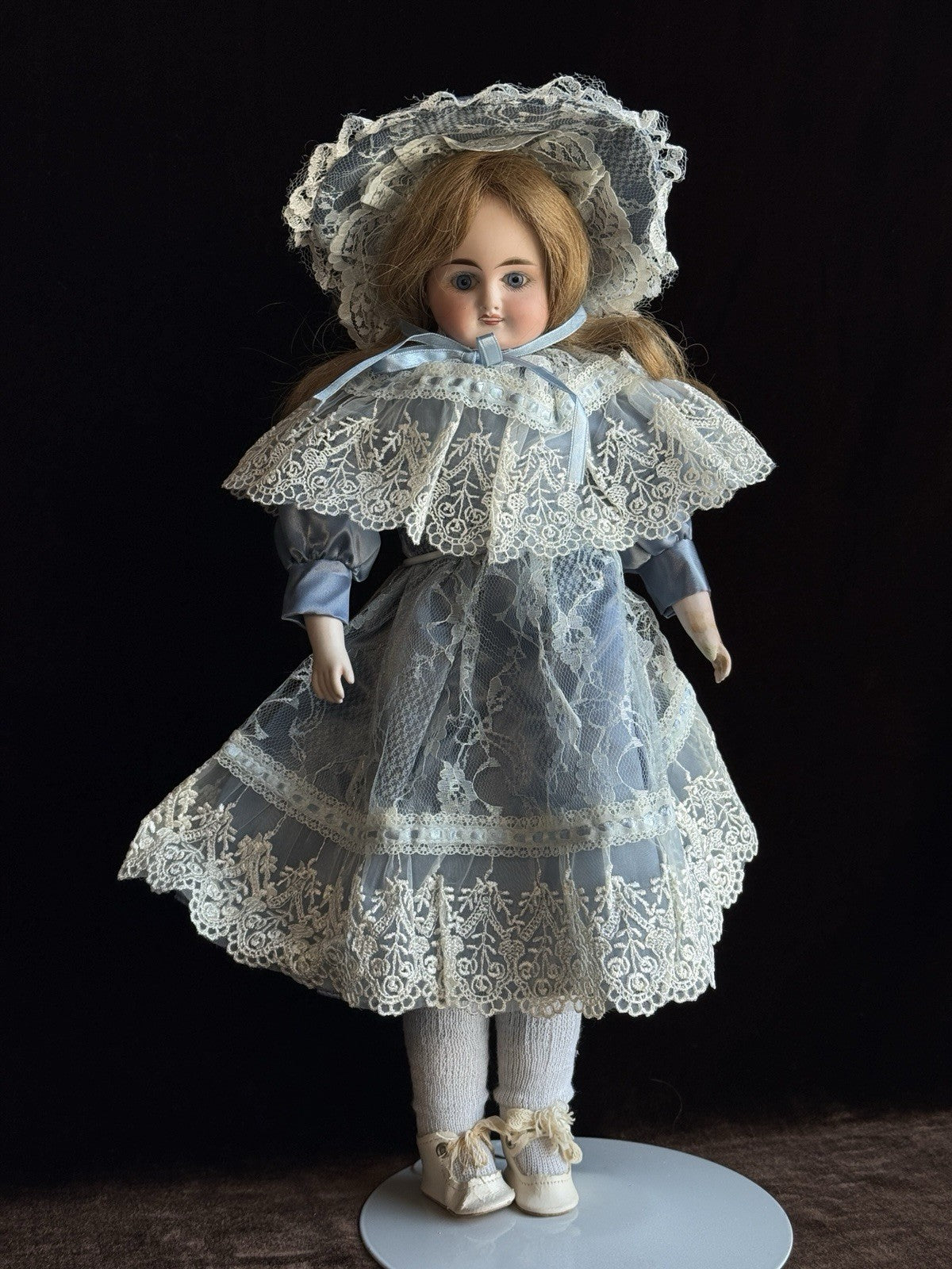 Antique German 17” ABG (?) Turned Head Bisque Shoulder Head Doll