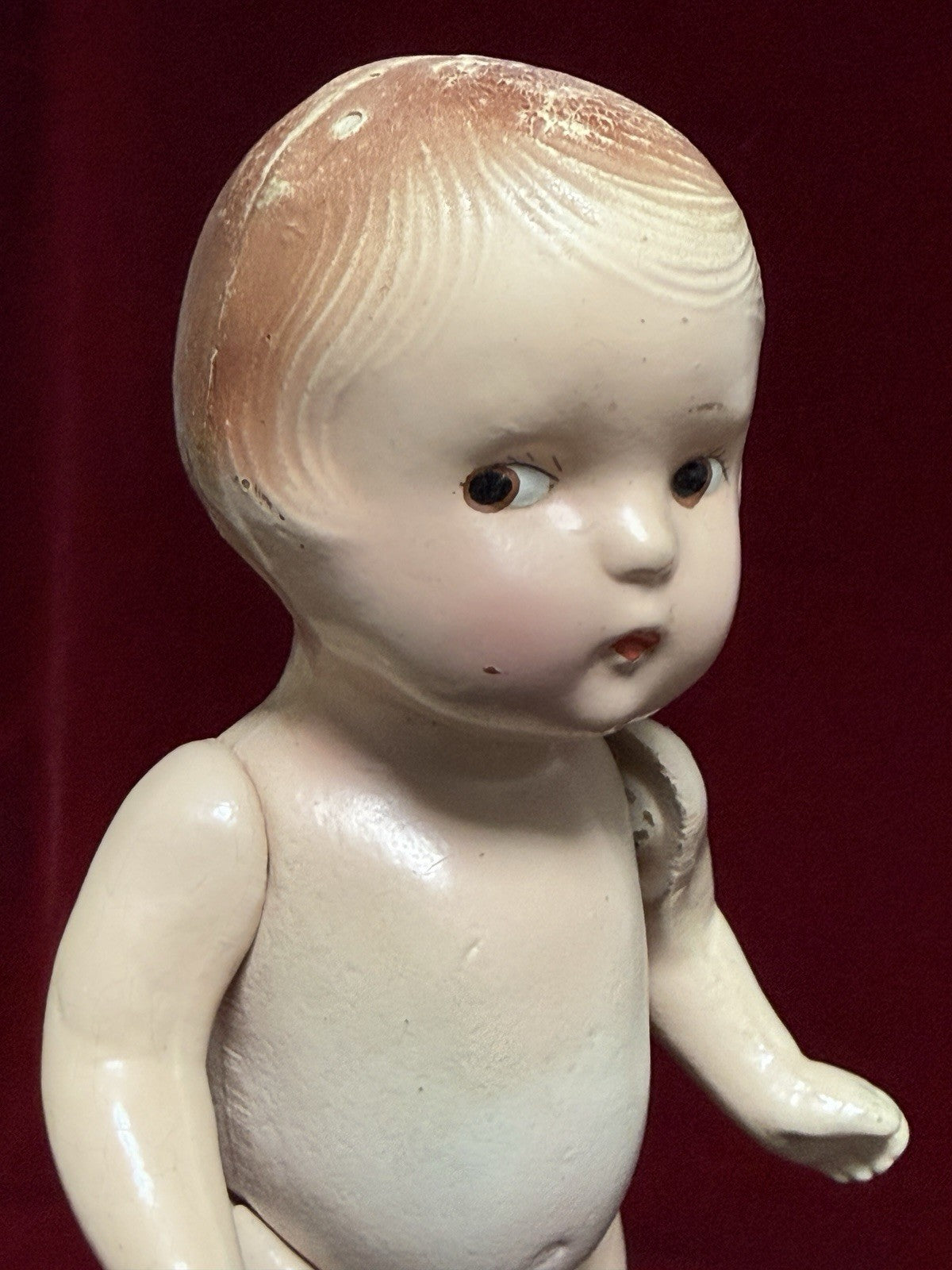 Unmarked Vintage American 12” Patsy Composition Doll
