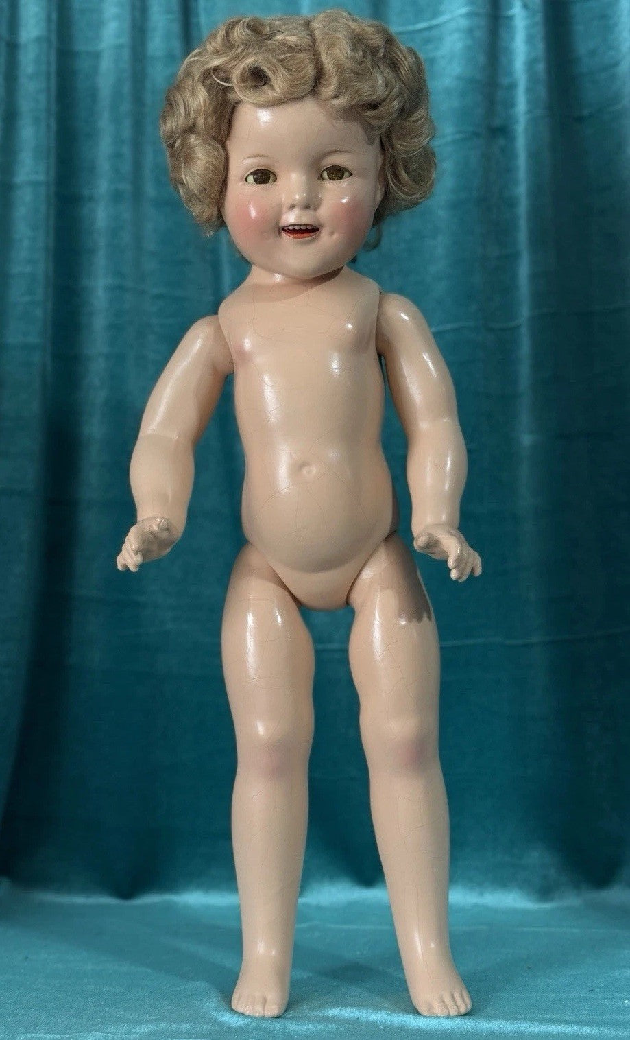 All Original Antique 1930’s Composition 21” Shirley Temple Doll by Ideal Company
