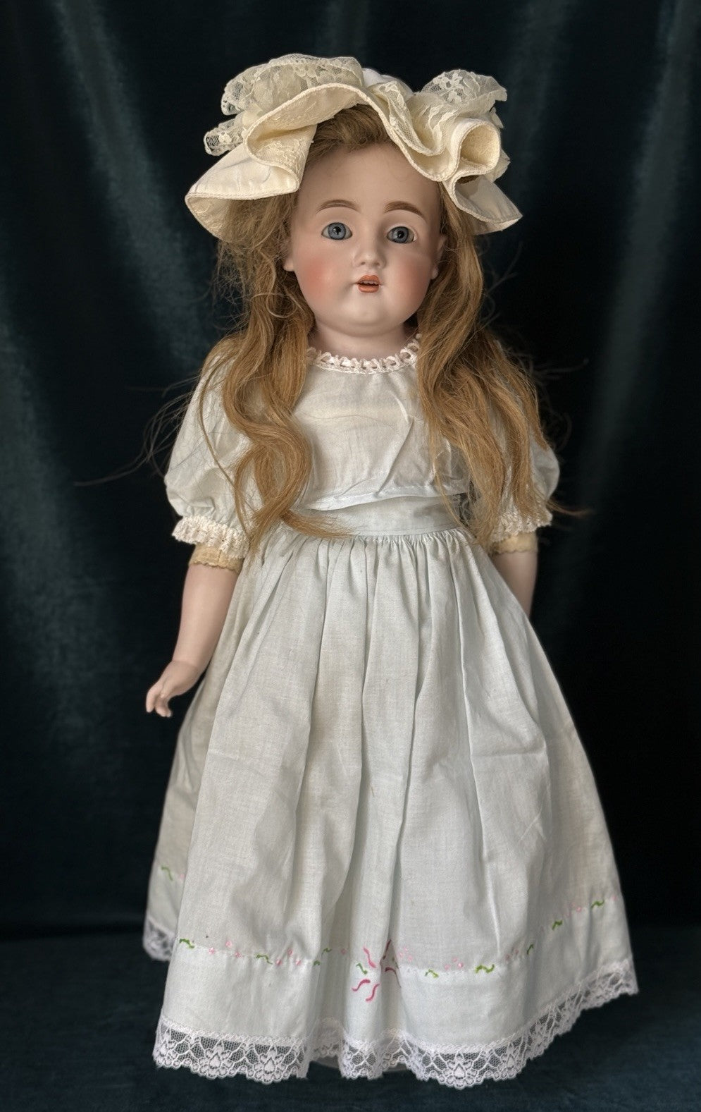 Antique German 21” Kestner 154 Bisque Shoulder Head Doll