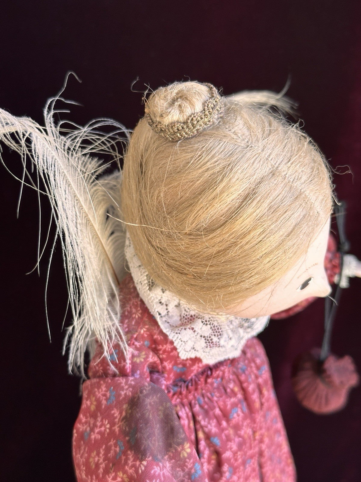 Vintage NIADA Artist Ellen Turner Cloth Painted Handmade 17” Doll with Tag