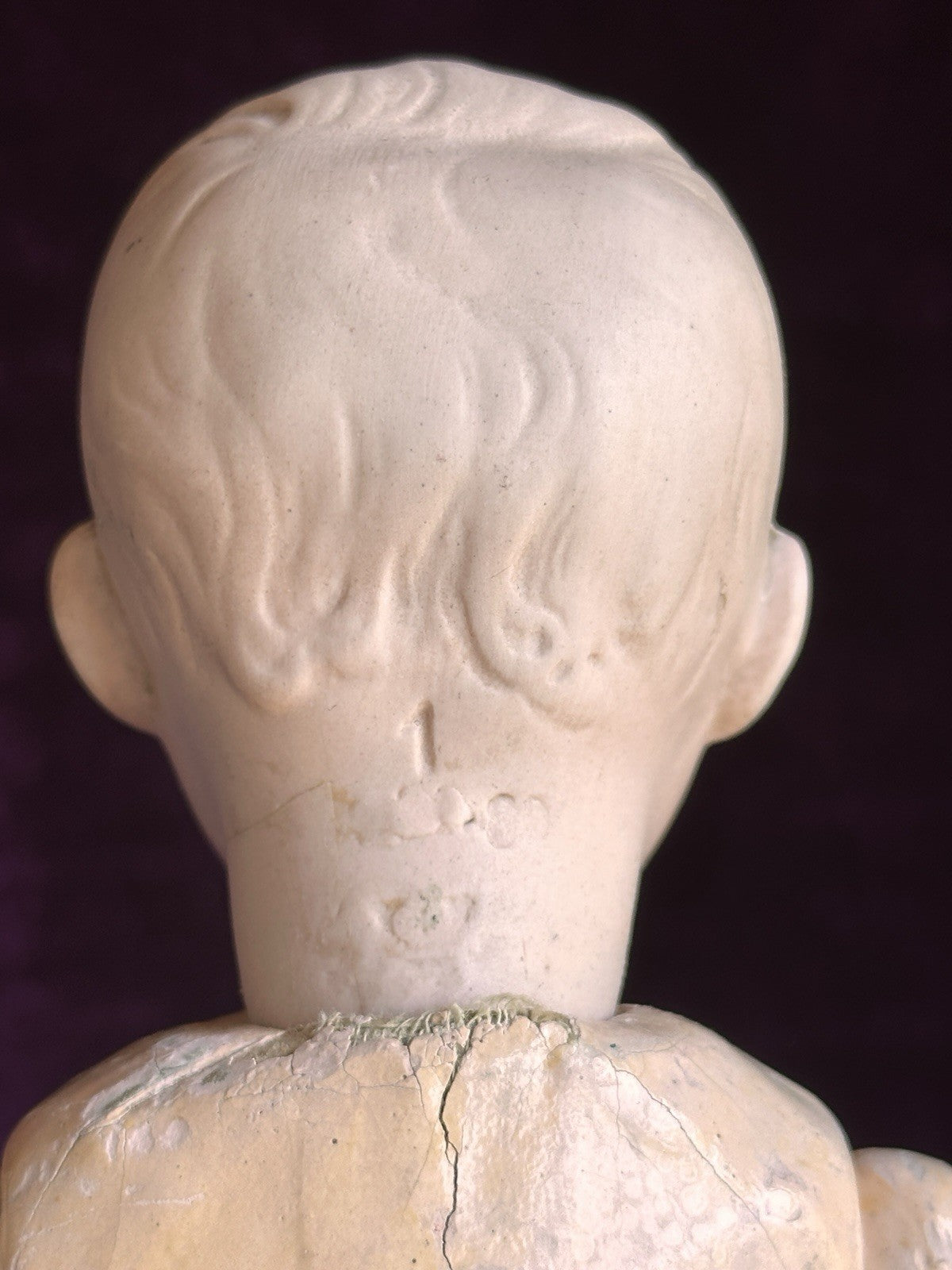 Antique German 11” Gebruder Heubach 7647 Bisque Shoulder Head Character Boy Doll