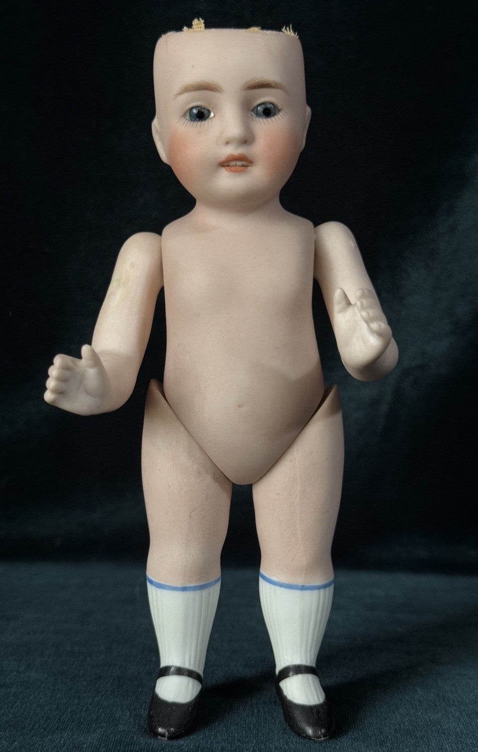 Antique German Kestner (?) All Bisque Mignonette 7” Doll