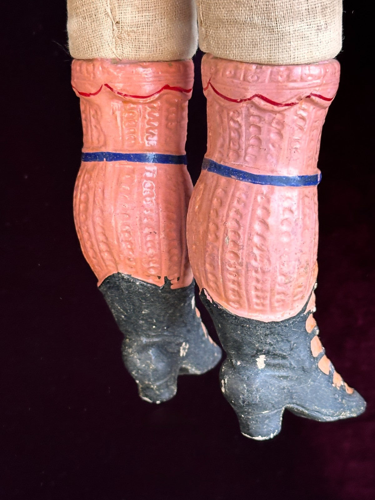 Antique German 26” Dressel Marked Holz-Masse Papier Mache Head Cloth Body Doll