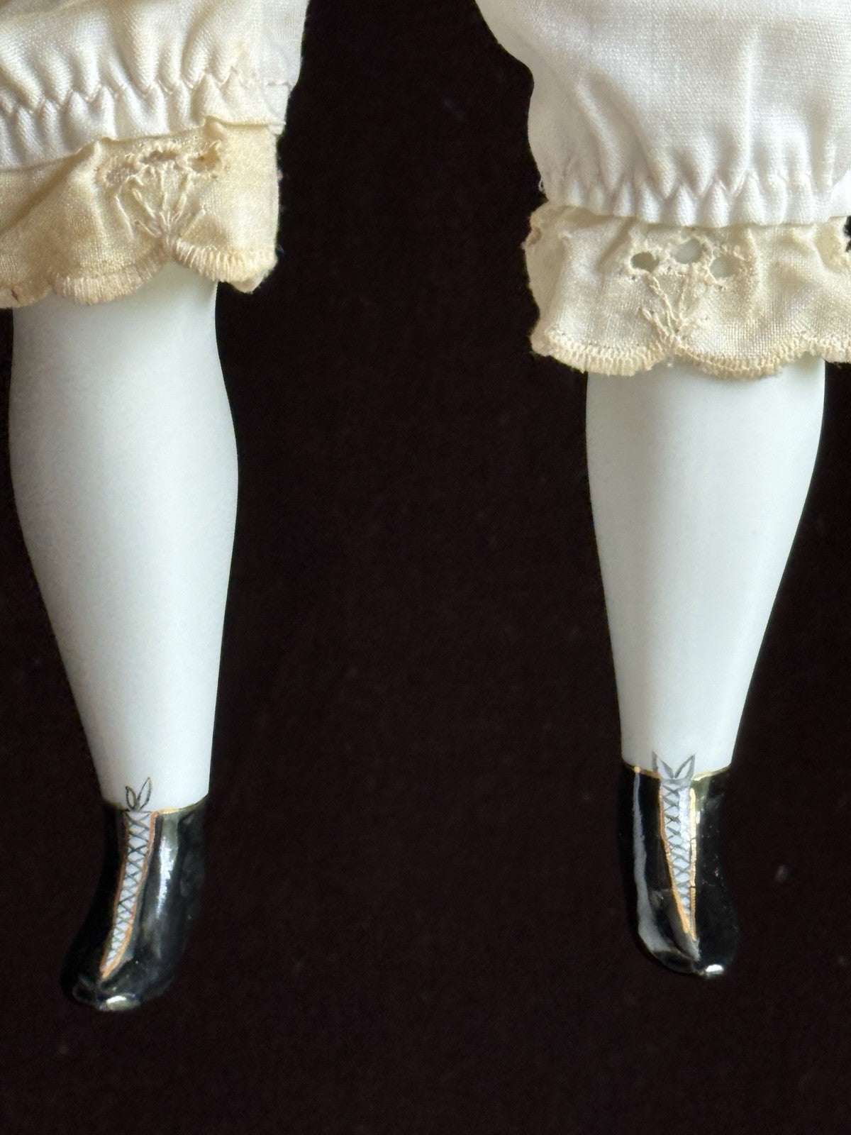 Vintage ‘47 Porcelain 15.5” Emma Clear Parian China Fashion Doll Pierced Ears