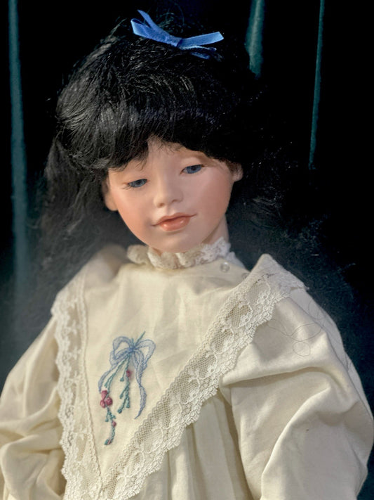 Collectable Elke’s Original Porcelain 25” Doll “Alicia” Box/COA/Book LE 250
