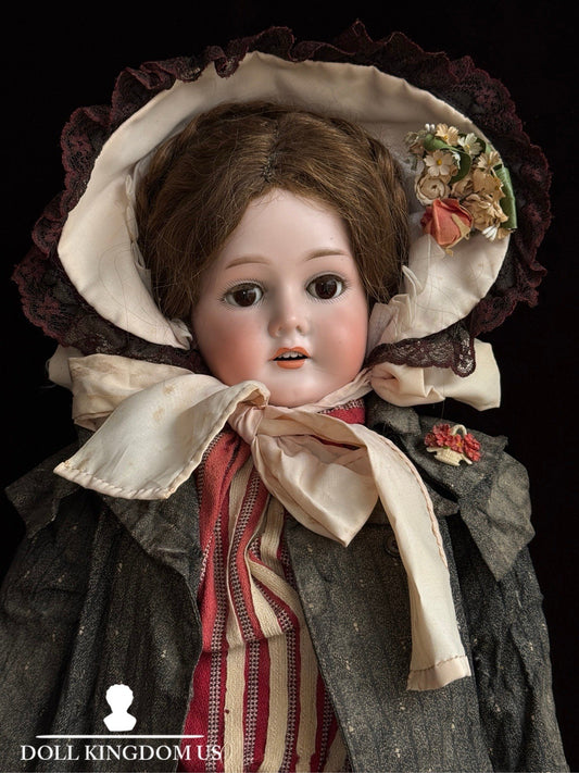 Antique German 23" C.M. Bergmann Waltershausen 1916 Bisque Head Doll