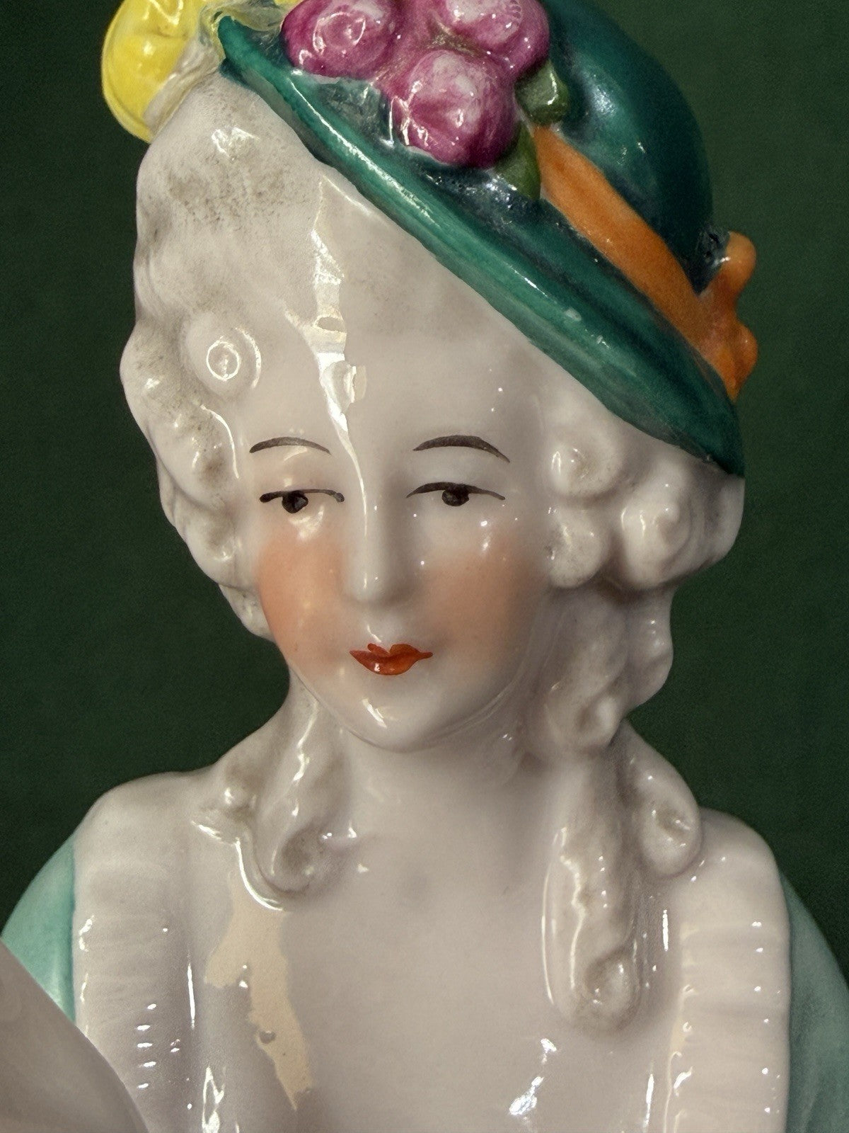 Porcelain German 13681 Half Doll 4.5” Figurine Arms Away