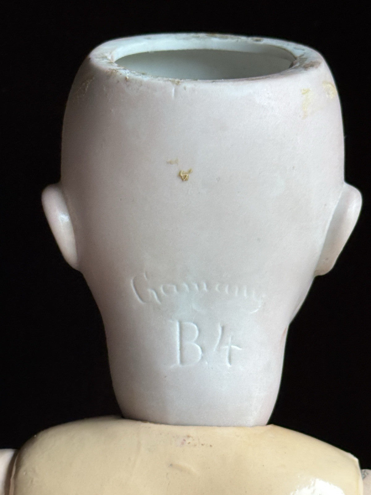 Antique German 22” Goebel B4 Bisque Head Composition Body Doll