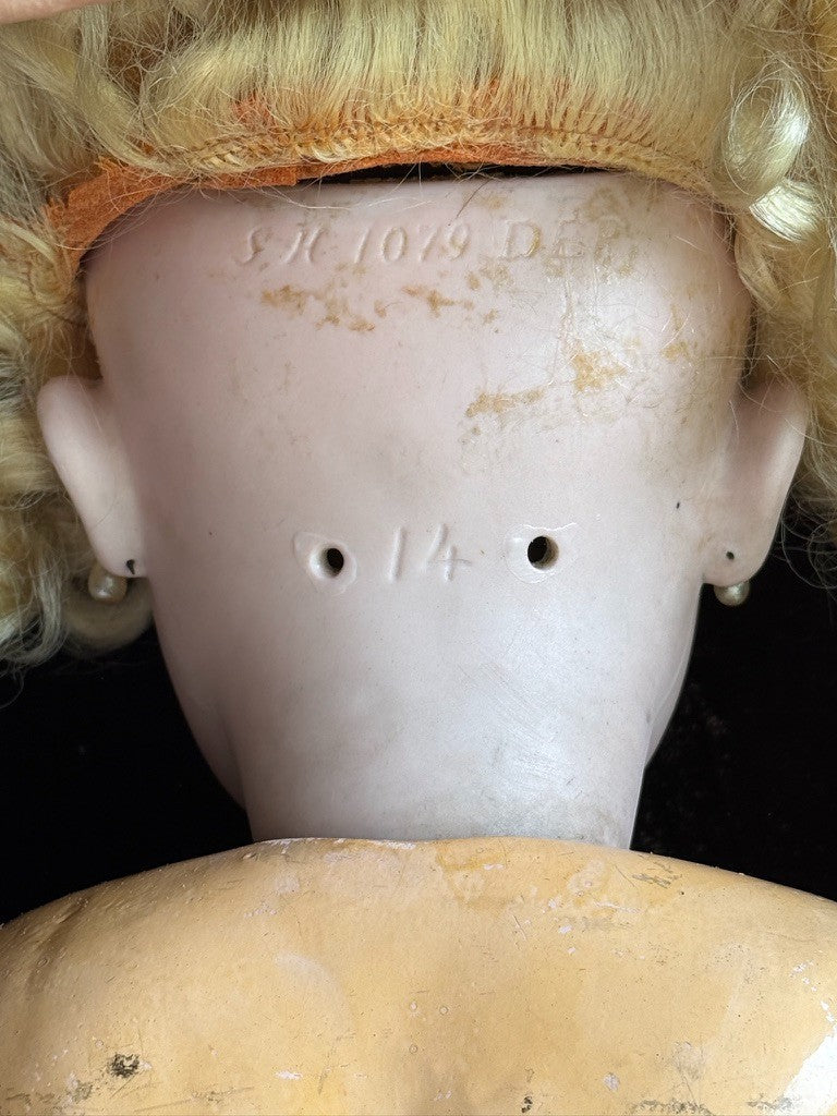 Large Antique German 30” Simon Halbig Dep 1079 Bisque Head Doll